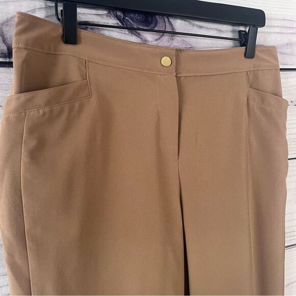Chicos Tan Zenergy Zip Front Cropped Lightweight Pants - Picture 6 of 12